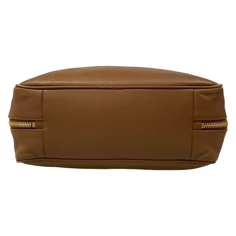 Miu Miu Leather Bow Bag Handbag 5BB117 COGNAC (Brown)